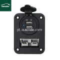 Painel 50A Flush Anderson Plug QC3.0 carregador USB